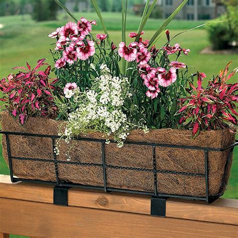 flower box holder for metal railing|railing flower boxes at lowe's.